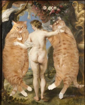 Cat Painting - katinai paveiksluose cat